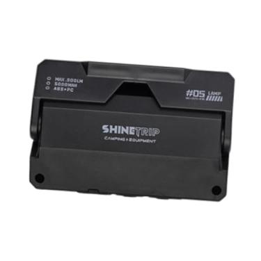 Imagem de YIJU Mini lanterna LED para áreas externas com ângulo ajustável, lanterna portátil para acampamento, para churrasco, caminhada, jardim, mochila, Preto