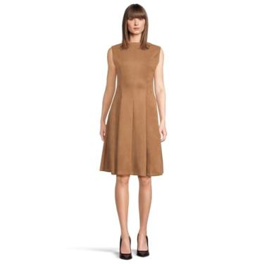 Imagem de Calvin Klein Bolsa feminina sem mangas de camurça com zíper