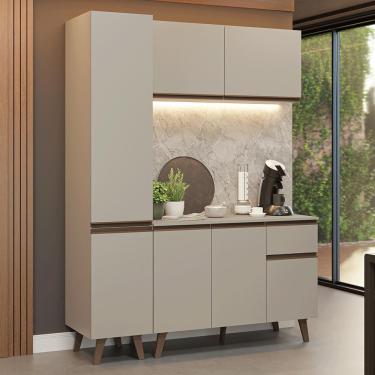 Imagem de Armário de Cozinha Compacta 160 cm Crema Nice Madesa 01