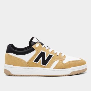 Imagem de Tênis New Balance 480 Low Masculino, Amarelo, Branco, 38