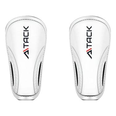 Imagem de Caneleira Futebol Pvc Leve 16X9Cm Resis Branco