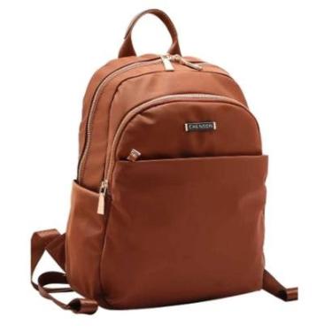 Imagem de Mochila Feminina Chenson Original Twill Nylon 84939 Marrom-Unissex