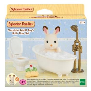 Imagem de CONJUNTO HORA DO BANHO MENINO COELHO CHOCOLATE SYLVANIAN FAMILIES 5779 - EPOCH