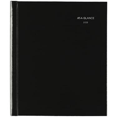 Imagem de Agenda mensal 2023 da AT-A-GLANCE, 18 cm x 21 cm, médio, capa dura, DayMinder, preto (G400H00)