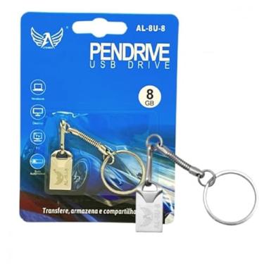 Imagem de Pendrive Chaveiro USB de Alta Velocidade, 8GB, Formato Compacto, Plug and Play, Compatível com Computadores e Notebooks
