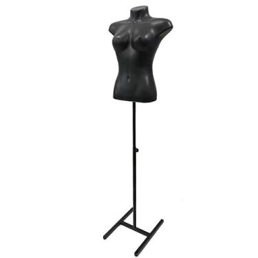 Imagem de Busto Manequim Feminino com Pedestal regulável (Busto Preto)