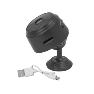 Imagem de Mini Câmera Espiã, HD 1080P, WiFi, Vigilância Doméstica e Comercial, Rotação 360°, Monitoramento Via App, Base Magnética, Preta, 4.5x4.5x2.5cm