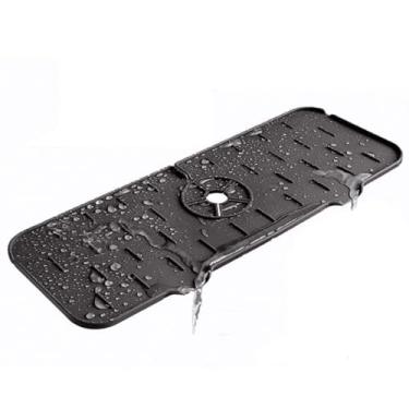 Imagem de Tapete Silicone Resitente Torneira Pia Mesa Cozinha Escorredor Prático Preto (Preto)