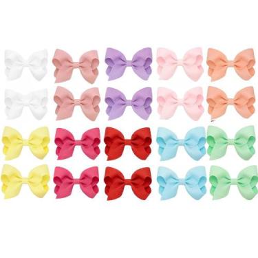 Imagem de Kit 20 Laços de Cabelo Parzinho Boutique no Bico de Pato - Castelo Mar