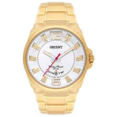 Imagem de Relógio orient masculino dourado mgss1157 s2kx