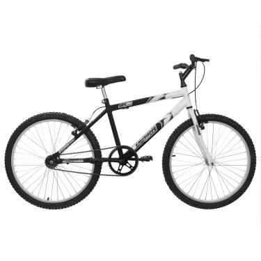 Imagem de Bicicleta de Passeio Ultra Bikes Esporte Bicolor Aro 24 Reforçada Freio V-Brake Sem Marcha Preto Fosco/Branco