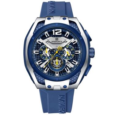 Imagem de Relógio masculino design esportivo multifuncional quartzo pulseira de silicone impermeavel