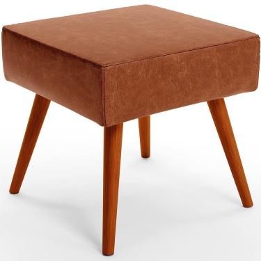 Imagem de Puff Banqueta Decorativa Com Pés Palito Couríssimo Camel