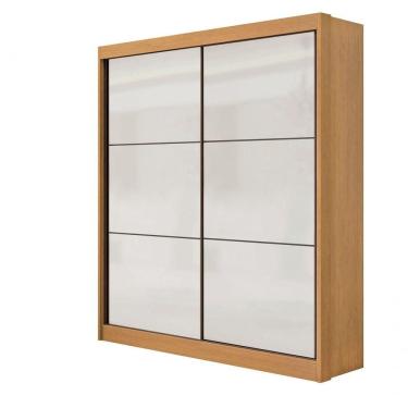 Imagem de Guarda Roupa Solteiro Santorini 2 Portas 3 Gavetas Com Pés - D' Doro Cinamomo/off White