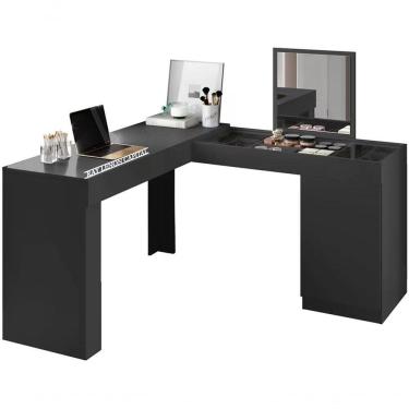 Imagem de Escrivaninha Penteadeira De Canto 3003023 Preto Mbl Preto