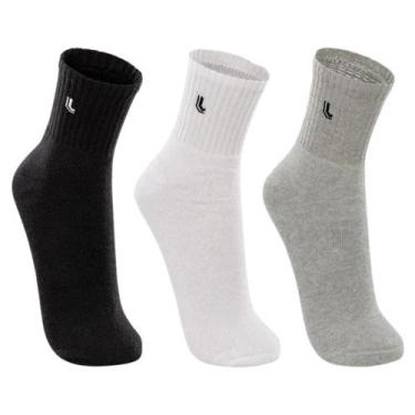 Imagem de Kit 3 Pares de Meias Lupo Sport Masculina Unissex Algodão Lisa Premium