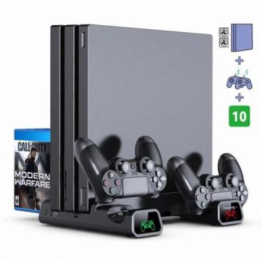 Imagem de Base para PS4 DOBE Com Cooler e Carregador de Controle tp4-19076