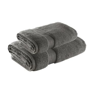 Imagem de Jogo de Toalhas Banh�o e Rosto Super Soft Zero Twist 500g/m� � 97% Algod�o e 3% Poli�ster � Alta Absor��o, Toque Macio e Secagem R�pida � Altihaus (Chumbo)