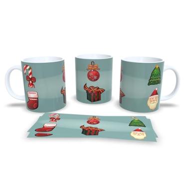 Imagem de Caneca Natalina de Cerâmica, Verde Água com Bonecos de Neve, 325ml, Design Decorativo Feliz Natal, Resistente a Microondas, Ideal para Casa e Escritório (4)