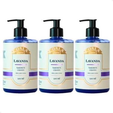 Imagem de Kit 3 Sabonetes Líquidos Lavanda Coala 500ml - essência floral e levemente adocicada