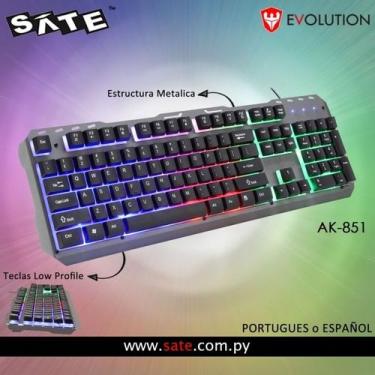 Imagem de Teclado Sate AK-851 Metal RGB Portugues - Satellite