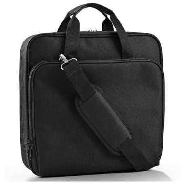 Imagem de Fichário com zíper com alça - 5 polegadas 3 anéis Trapper Keeper - capacidade para 500 folhas - fichário organizador de vários bolsos para escola e escritório (preto)