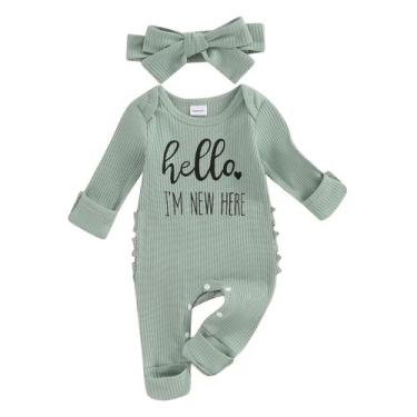 Imagem de Macacão Clothes Citgeett Baby Girl de 0 a 3 meses (verde)