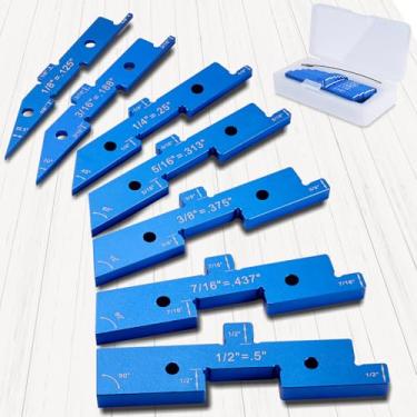 Imagem de Poiyham Barras de montagem de mesa de roteador, conjunto de medidor de altura de bloco de precisão de liga de alumínio com ângulo, blocos de configuração para acessórios de serra de mesa de roteador e