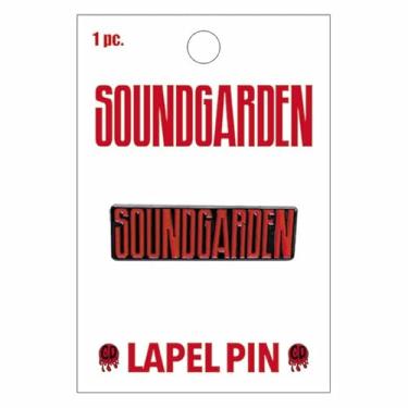 Imagem de C&D Visionary Broche de lapela de metal com logotipo Soundgarden, vermelho, preto
