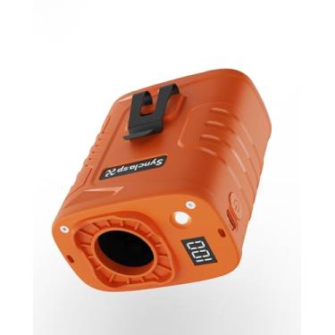 Imagem de SynclaspX Ventilador de cintura portátil - Ventilador de clipe de cinto com 5 velocidades, vento ultraforte de 12 m/s, recarregável de 5000 mAh, tempo de execução de 29H, luz LED, lâmpadas SOS