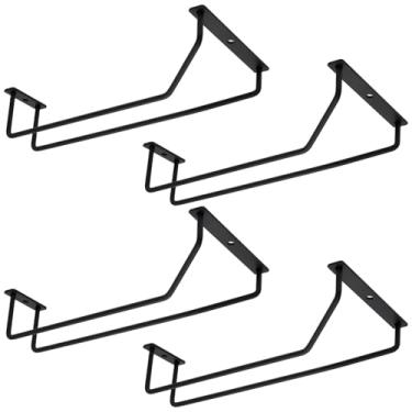 Imagem de Conjunto de 4 suportes de taça de vinho, suporte suspenso para armários, organizador de copos sob o balcão, solução de armazenamento eficiente em espaço