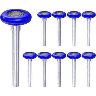 Imagem de Rolos de porta de garagem Linwnil 46 mm Nylon 108 mm Haste 10 unidades