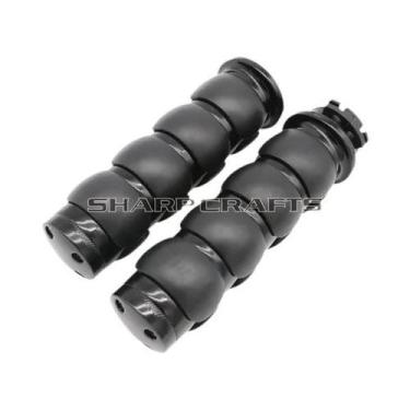 Imagem de Punhos De Borracha Flame Spike Billet Para Harley, Honda, Kawasaki, Su