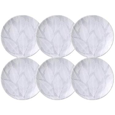 Imagem de Jogo 6 Pratos de Sobremesa 19cm Tramontina Arbo em Porcelana Decorada Mesa Posta
