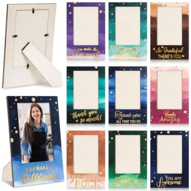 Imagem de AceOrbit Moldura de madeira para fotos de funcionário do mês 10 x 15 cm, presente de agradecimento, presente de agradecimento, para trabalho, aniversário, promoção, colega de trabalho, professor