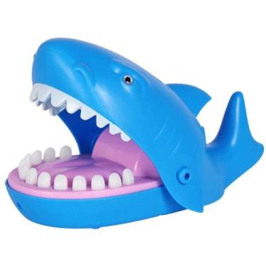 Imagem de Brinquedo Tubarão Maluco que Morde Jogo Aperta os Dentes Azul - Goal K