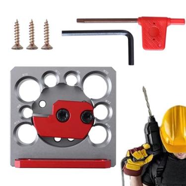 Imagem de Cortadores de cavilha para marcenaria | Ferramenta de gabarito ajustável | Ferramenta auxiliar de haste redonda de liga de alumínio para aplainar e desbastar hastes redondas de