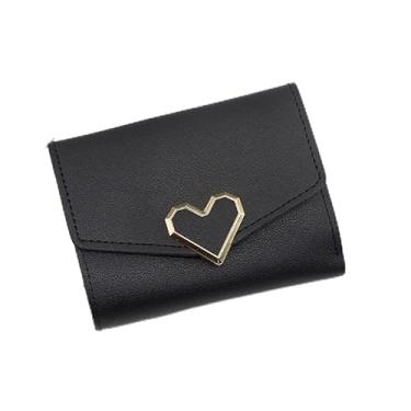 Imagem de Carteiras femininas de grande capacidade, luxuosa, de couro encerado, organizador de vários cartões, Preto, Carteiras femininas