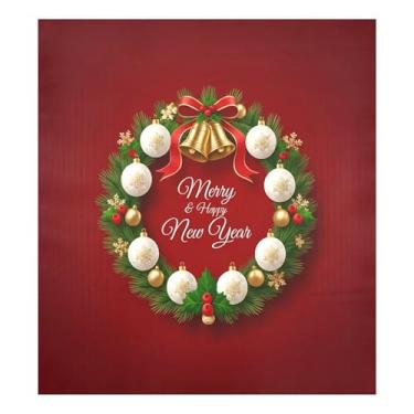 Imagem de SEHANY Capa magnética de bola de Natal, adesivos magnéticos de decoração de Natal antiarranhões para painel de geladeira e lava-louças, decoração de Natal de cozinha doméstica 58 x 66 cm