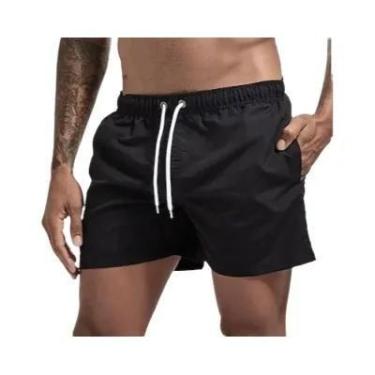 Imagem de Calções de Banho Masculinos Respiráveis e de Secagem Rápida com Bolsos