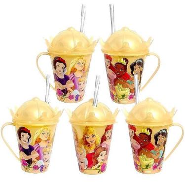 Imagem de Kit 5 Canecas Princesas Disney Lembrancinha Doces e Decoração de Festa