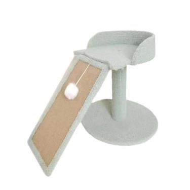 Imagem de WeiLaiKeQi Árvore de gato com tábua de arranhão, atividade única com brinquedo de bola, sisal gato scratcher, gatinho torre para arranhar gatinhos de gato, Azul Claro