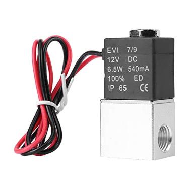 Imagem de Hyuduo 12V DC 1/4" 2 Vias Normalmente Fechadas Válvula de Ar Solenóide Elétrica de Alumínio Pneumático 1,2MPa,2V025-1/4-12VDC, Faixa de Aplicações, Projeto Humanizado de Estrutura, Processo