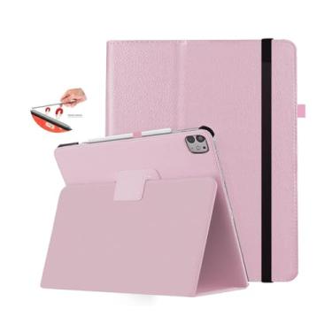 Imagem de CASZONE Capa para iPad Pro 11 polegadas 2024, couro PU A2837/A3006 iPad Pro 11 PC, capa protetora traseira, iPad Pro 11 com suporte para lápis, suporta carregamento de lápis, capa de suporte duplo