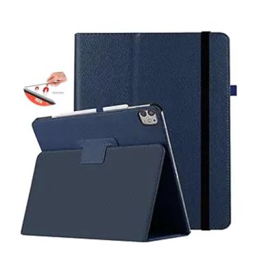 Imagem de CASZONE Capa para iPad Pro 11 polegadas 2024, couro PU A2837/A3006 iPad Pro 11 PC, capa protetora traseira, iPad Pro 11 com suporte para lápis, suporta carregamento de lápis, capa de suporte duplo