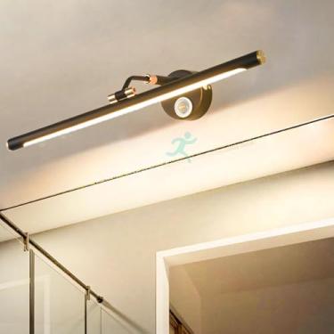 Imagem de Luz de espelho LED Lâmpadas de parede de banheiro com detector de movimento Arandela moderna 210° Rotativa Extensível Iluminação de parede com interruptor Luz de armário para penteadeira de banheiro