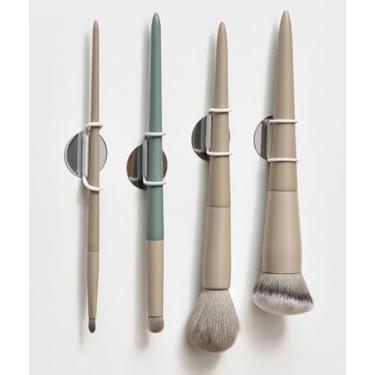 Imagem de 4 suportes magnéticos para canetas, porta-lápis ajustável para geladeira e escritório