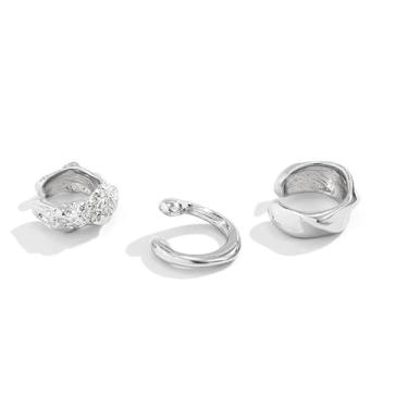 Imagem de Conjunto de brincos de argola para mulheres, brincos de argola de pressão, brincos de cartilagem grossa, joias modernas, presentes de natal, presentes de amizade para mulheres, dia dos namorados