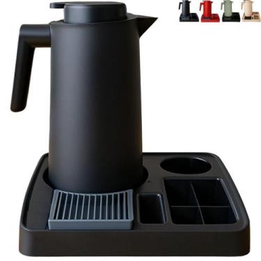 Imagem de Kit Garrafa Térmica 1L VerCelli Bandeja Cantinho Café Organizadora Por