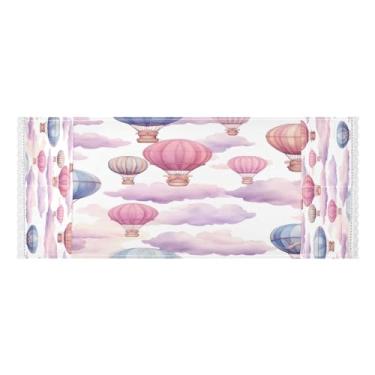 Imagem de Wassud Capas de lavadora e secadora de balões de aquarela, protetor de lavadora com sacos de armazenamento, capa de geladeira à prova de poeira com bolsos para lavanderia doméstica, cozinha, 120 x 55